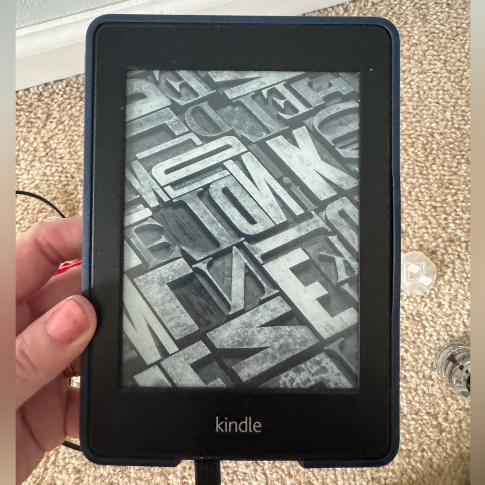 Kindle Paperwhite e-reader with case